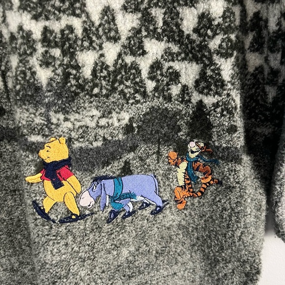 Disney Vintage 90s Fleece Sweatshirt Sweater Made in USA embroidered size small - Picture 2 of 6